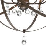 Classic 8-Light Sphere Chandelier with Crystal Accents - Image 10