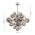 Cluster Glass Globe Bubble Chandelier 23.6"/31.5" Wide Large Chandelier - Image 15