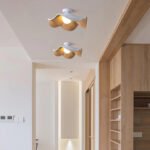 Scandinavian Wood Lotus Resin Ceiling Light - Image 5
