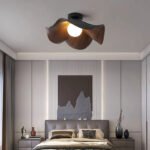 Scandinavian Wood Lotus Resin Ceiling Light - Image 11