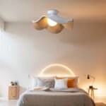 Scandinavian Wood Lotus Resin Ceiling Light - Image 3