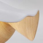 Scandinavian Wood Lotus Resin Ceiling Light - Image 8