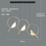 Creative Birds LED Circle Pendant Light - Image 11