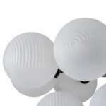 Frosted Ribbed Glass Bubble Chandelier - Image 17