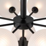 Frosted Ribbed Glass Bubble Chandelier - Image 20