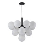 Frosted Ribbed Glass Bubble Chandelier - Image 14