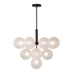 Frosted Ribbed Glass Bubble Chandelier - Image 16