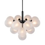 Frosted Ribbed Glass Bubble Chandelier - Image 19