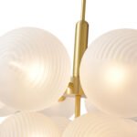 Frosted Ribbed Glass Bubble Chandelier - Image 12