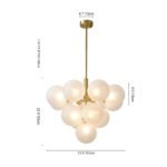 Frosted Ribbed Glass Bubble Chandelier - Image 21