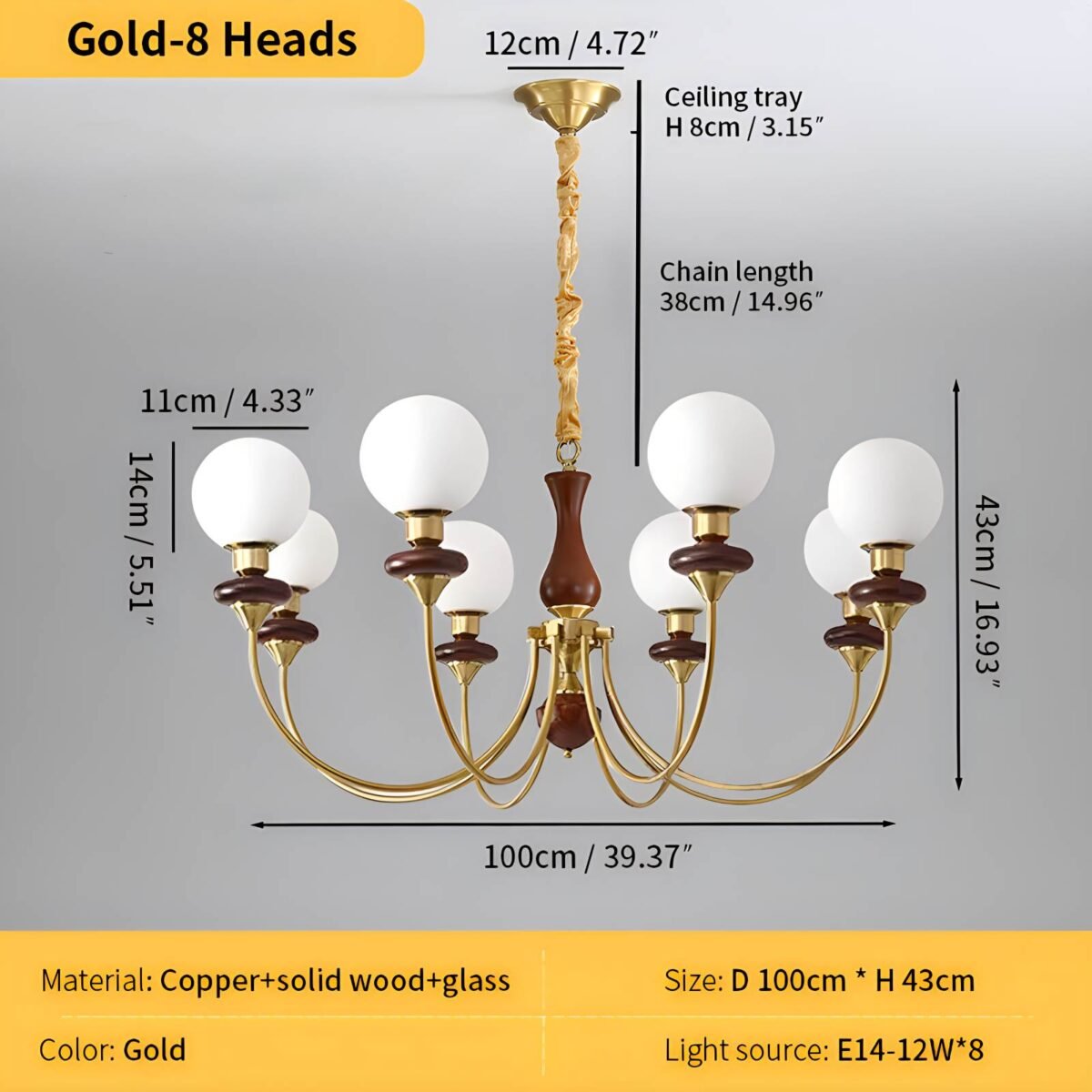 Modern Luxury Metal Chandelier - Image 13