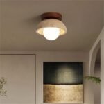 Contemporary Industrial Beige Stone Wall Light - Image 5