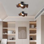 Scandinavian Wood Lotus Resin Ceiling Light - Image 13