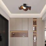 Scandinavian Wood Lotus Resin Ceiling Light - Image 12