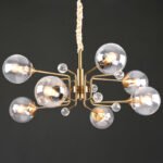 Gold Glass Modern LED chandelier - Image 3