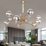 Gold Glass Modern LED chandelier - Image 14