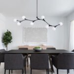 Mid-century Linear Island Branching Bubble Chandelier - Image 5