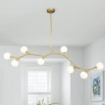 Mid-century Linear Island Branching Bubble Chandelier - Image 3