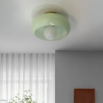 Mid Century Glass Semi Flush Mount Ceiling Lamp - Image 7