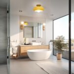 Mid Century Glass Semi Flush Mount Ceiling Lamp - Image 15