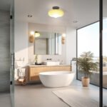 Mid Century Glass Semi Flush Mount Ceiling Lamp - Image 28