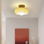 Mid Century Glass Semi Flush Mount Ceiling Lamp - Image 19
