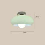 Mid Century Glass Semi Flush Mount Ceiling Lamp - Image 9