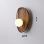 Minimalist Solid Wood Wall Sconce - Image 12
