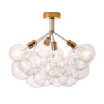 Modern Cluster Glass Bubble Chandelier / Semi Flush - Image 13