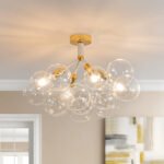 Modern Cluster Glass Bubble Chandelier / Semi Flush - Image 9