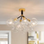 Modern Cluster Glass Bubble Chandelier / Semi Flush - Image 10