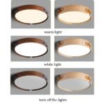 Retro Simple Round Wood Ceiling Lamp - Image 23
