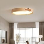 Retro Simple Round Wood Ceiling Lamp - Image 6