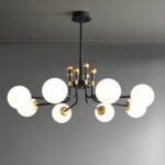 Black Gold Sputnik Chandelier Modern Pendant Light