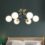 Black Gold Sputnik Chandelier Modern Pendant Light - Image 3