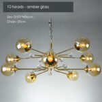 Gold Glass Modern LED chandelier - Image 12