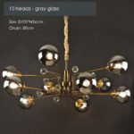 Gold Glass Modern LED chandelier - Image 13