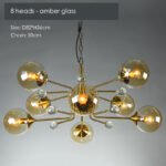 Gold Glass Modern LED chandelier - Image 9