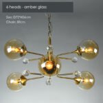 Gold Glass Modern LED chandelier - Image 6