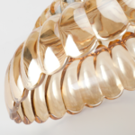 Vintage Amber Glass Semi-Flush Ceiling Light - Image 11