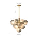 Statement Ribbed Glass Bubble Chandelier - Image 8