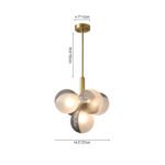 Statement Ribbed Glass Bubble Chandelier - Image 9