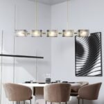 Textured Glass Linear Chandelier - Image 11