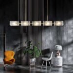 Textured Glass Linear Chandelier - Image 10