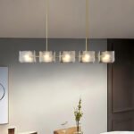 Textured Glass Linear Chandelier - Image 13