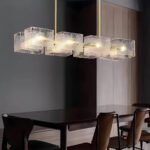 Textured Glass Linear Chandelier - Image 5