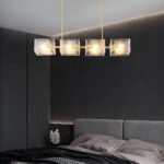 Textured Glass Linear Chandelier - Image 8