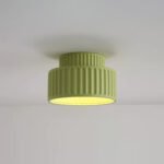 Vintage Cream Style Drum Semi Flush Mount Ceiling Lamp - Image 29