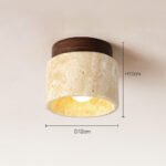 Contemporary Industrial Beige Stone Wall Light - Image 18