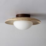 Contemporary Industrial Beige Stone Wall Light - Image 26